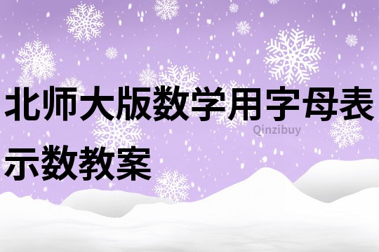北師大版數學用字母表示數教案