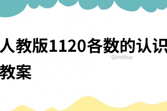 人教版1120各數的認識教案