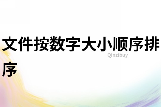 文件按數(shù)字大小順序排序