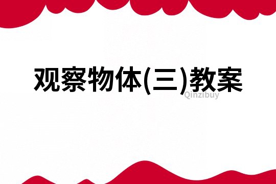 觀察物體(三)教案