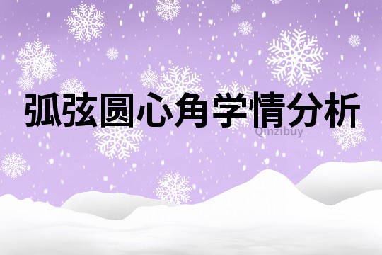 弧弦圓心角學(xué)情分析