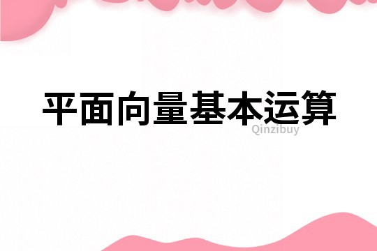 平面向量基本運(yùn)算