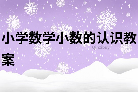 小學(xué)數(shù)學(xué)小數(shù)的認(rèn)識教案