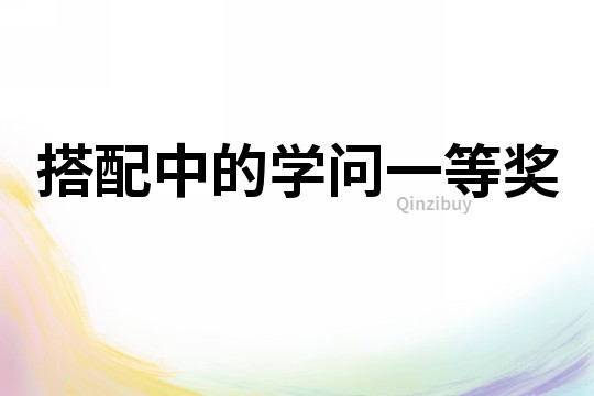 搭配中的學問一等獎
