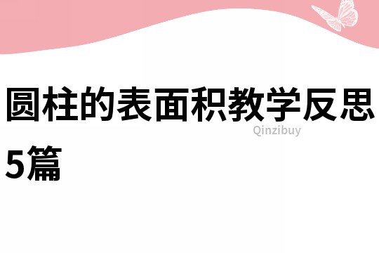 圓柱的表面積教學反思5篇