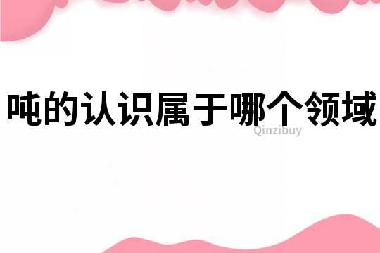 噸的認識屬于哪個領域