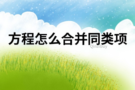 方程怎么合并同類項(xiàng)