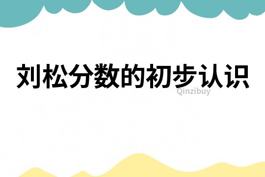 劉松分數的初步認識
