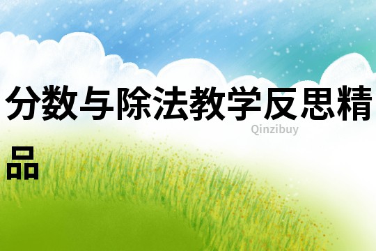 分數與除法教學反思精品