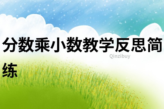 分數乘小數教學反思簡練
