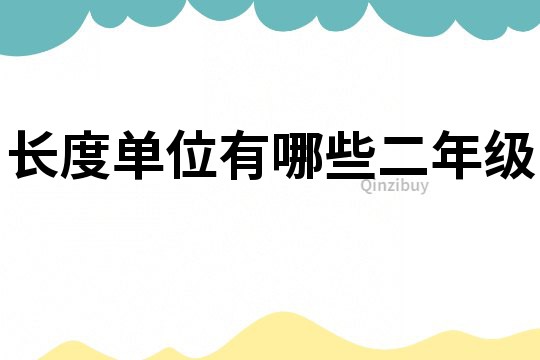 長度單位有哪些二年級