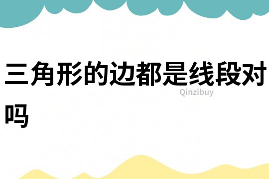 三角形的邊都是線段對嗎