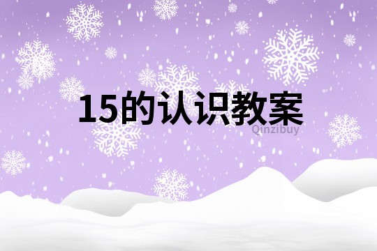 15的認(rèn)識(shí)教案