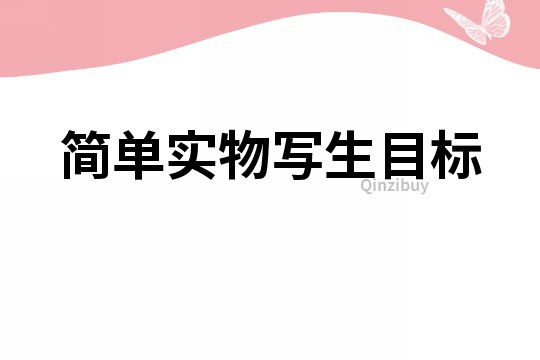 簡單實物寫生目標