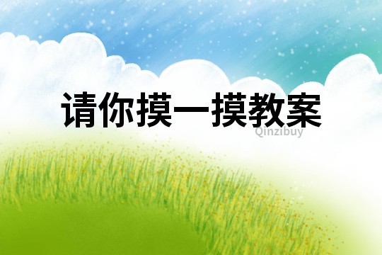 請你摸一摸教案
