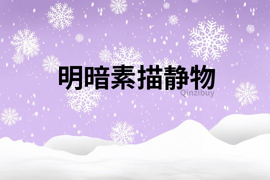 明暗素描靜物