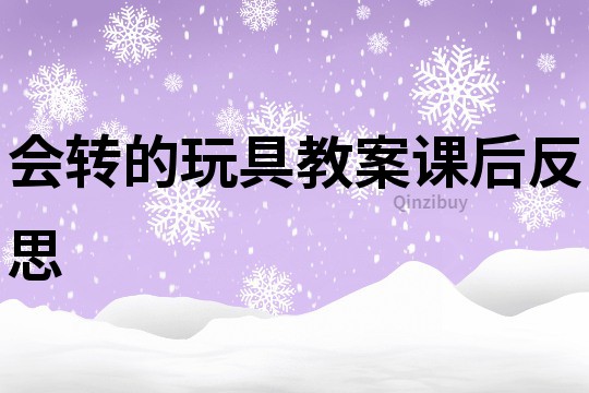 會(huì)轉(zhuǎn)的玩具教案課后反思