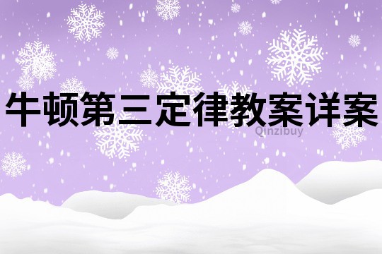牛頓第三定律教案詳案