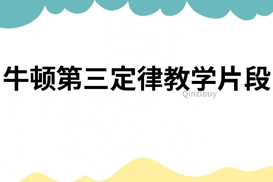 牛頓第三定律教學片段
