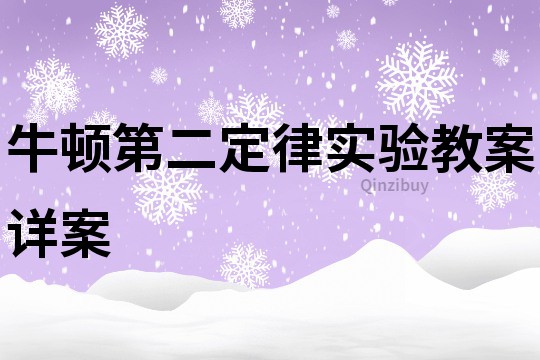 牛頓第二定律實驗教案詳案