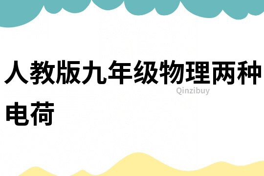 人教版九年級物理兩種電荷