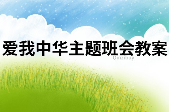 愛我中華主題班會教案