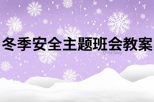 冬季安全主題班會教案