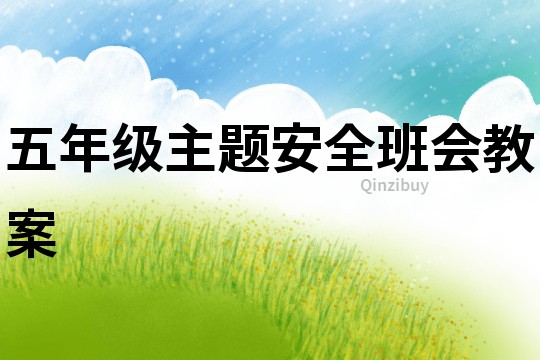 五年級(jí)主題安全班會(huì)教案