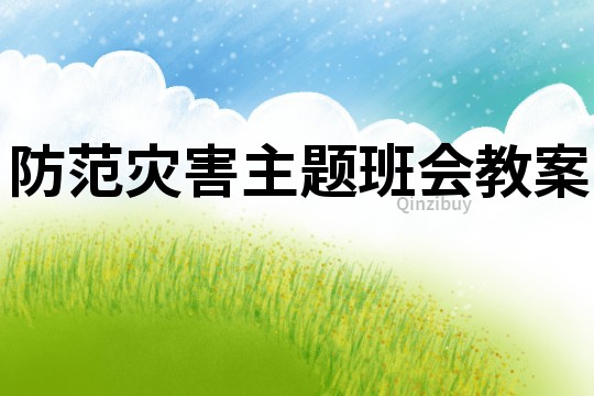 防范災害主題班會教案