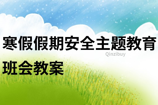 寒假假期安全主題教育班會教案