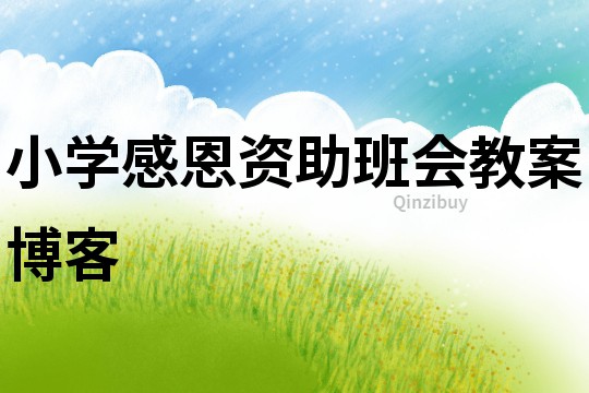 小學感恩資助班會教案博客