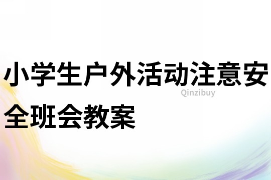 小學(xué)生戶外活動(dòng)注意安全班會(huì)教案