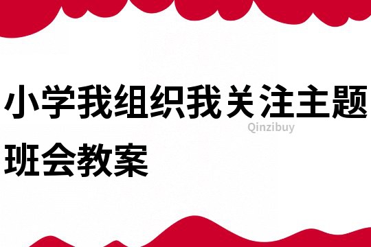 小學(xué)我組織我關(guān)注主題班會教案