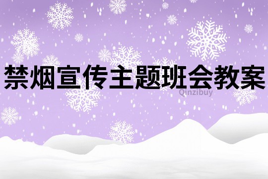 禁煙宣傳主題班會(huì)教案