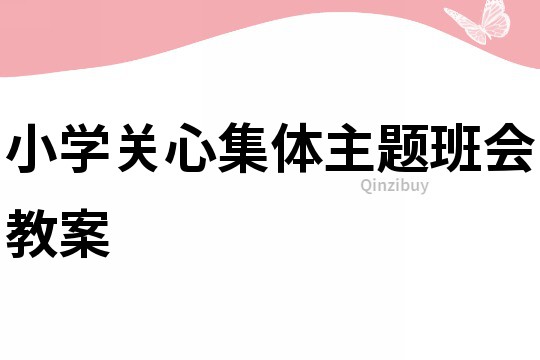 小學關心集體主題班會教案