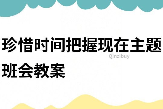 珍惜時間把握現在主題班會教案