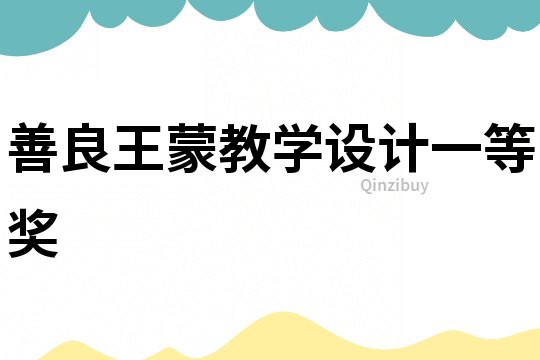 善良王蒙教學設計一等獎