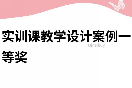 實訓(xùn)課教學(xué)設(shè)計案例一等獎