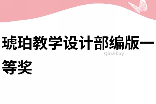 琥珀教學設計部編版一等獎