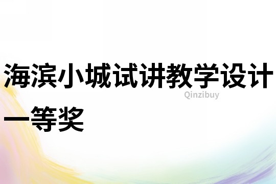 海濱小城試講教學設計一等獎