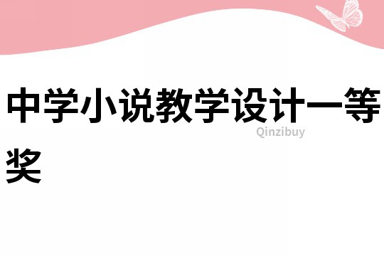 中學小說教學設計一等獎