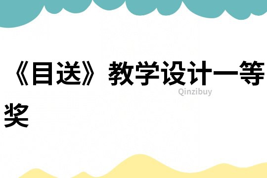 《目送》教學設計一等獎