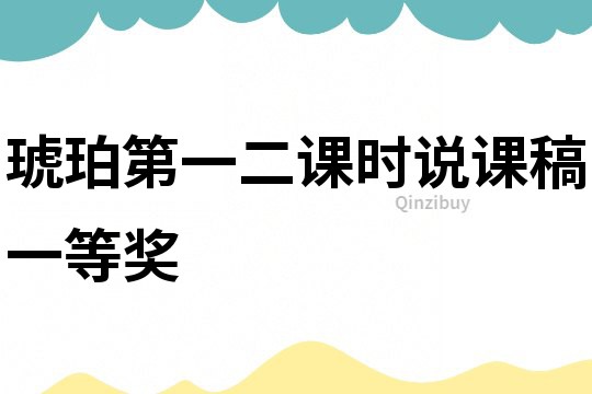 琥珀第一二課時說課稿一等獎