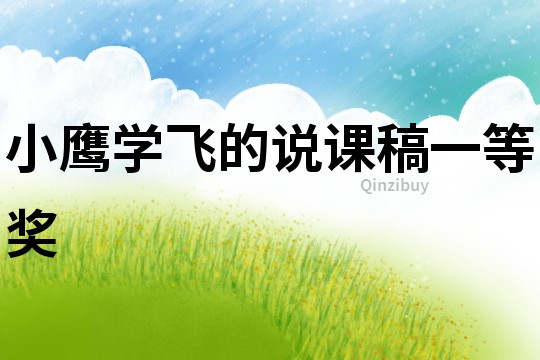 小鷹學飛的說課稿一等獎