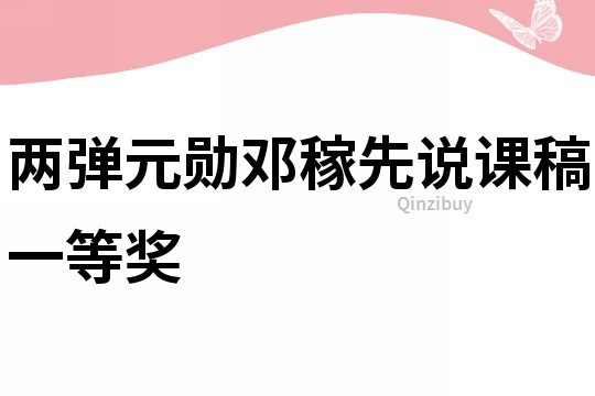 兩彈元勛鄧稼先說課稿一等獎