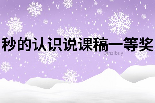 秒的認識說課稿一等獎