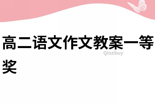 高二語文作文教案一等獎