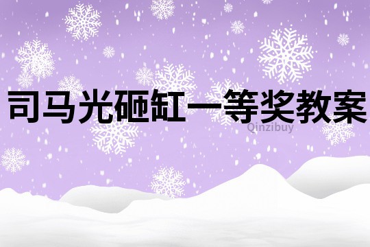 司馬光砸缸一等獎教案