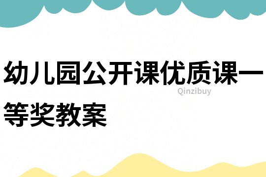 幼兒園公開課優質課一等獎教案