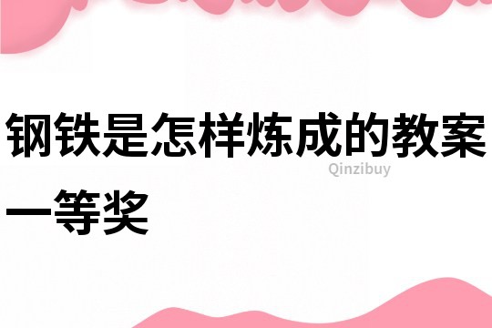 鋼鐵是怎樣煉成的教案一等獎